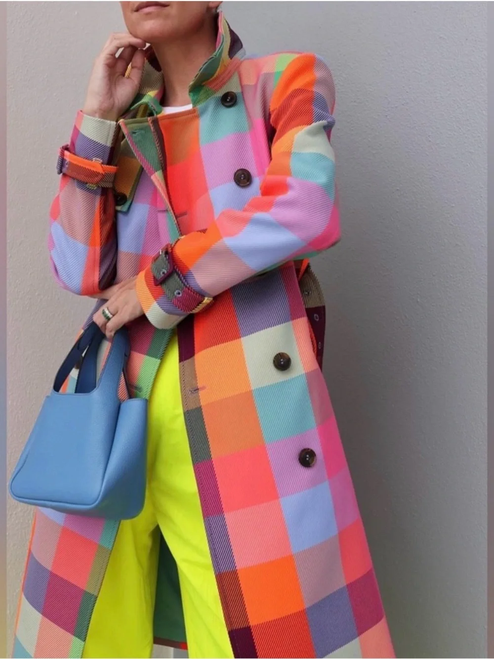 Boden Neon Belted Trench Coat Size 6R NWT - Picture 5 of 5